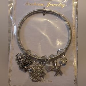 Fashion Jewelry Silver Ocean Charm Bracelet